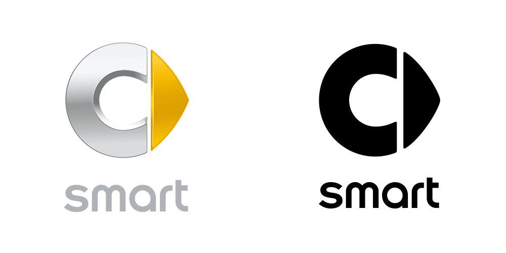 \"奔馳smart品牌logo升級,logo設計\"