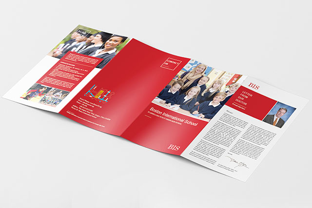 波士頓國際學(xué)校折頁設(shè)計(jì)